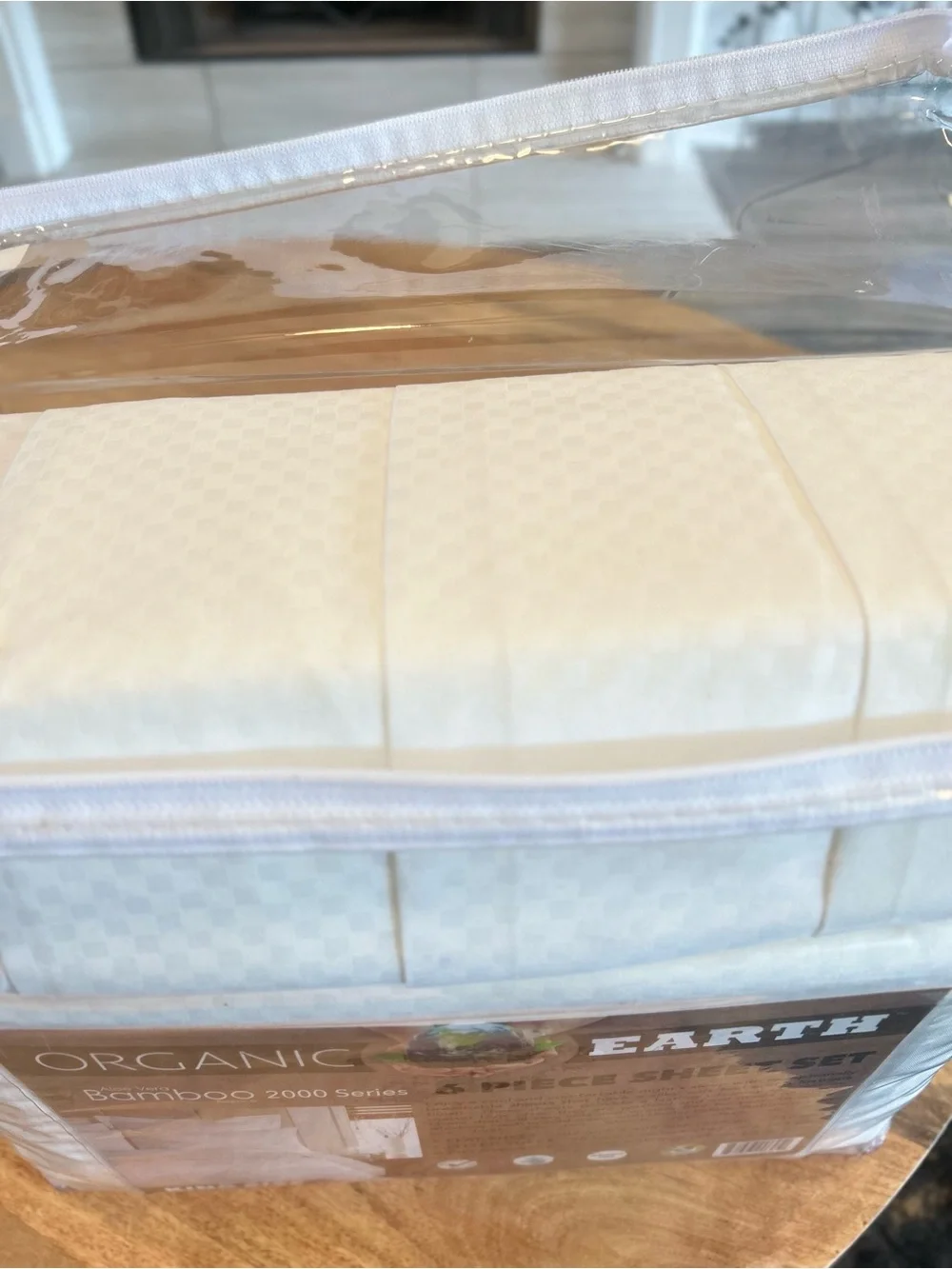 Earth Organic Aloe Vera Bamboo 2000 Series KING SIZE 6-Piece Sheet Set - CREAM